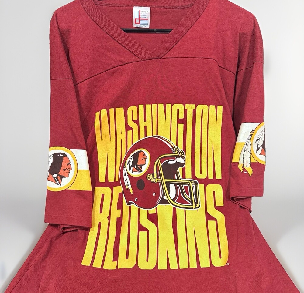 Vintage Washington Redskins Jersey V Neck T Shirt Size LARGE